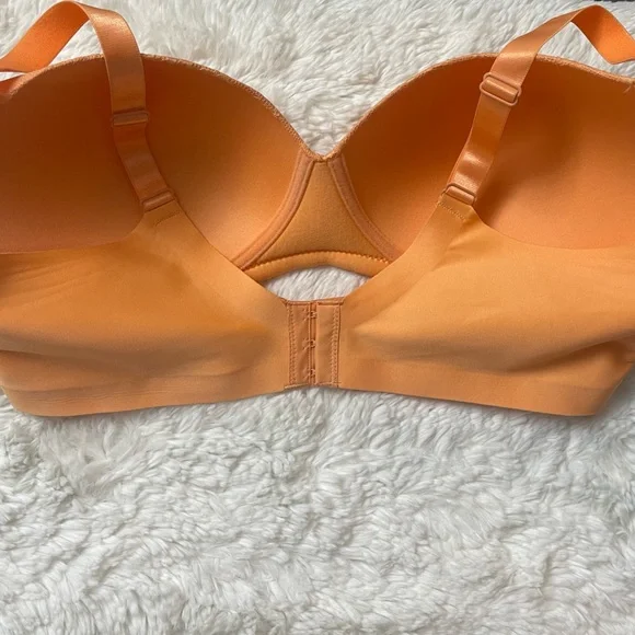Ashley Stewart Lace Side Smoothing Wireless Bra Papaya 38D - Picture 8 of 16